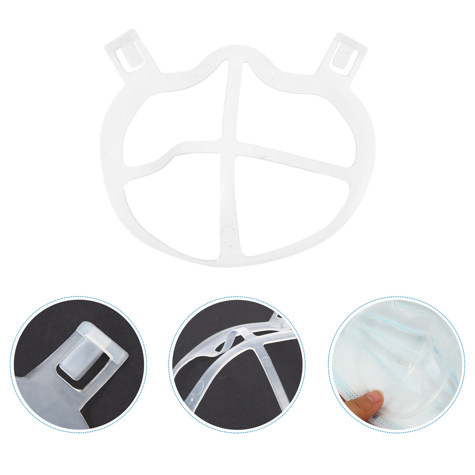 10Pcs Ultra-Thin Breathable Si - Silicone Mask Bracket 评论和价格